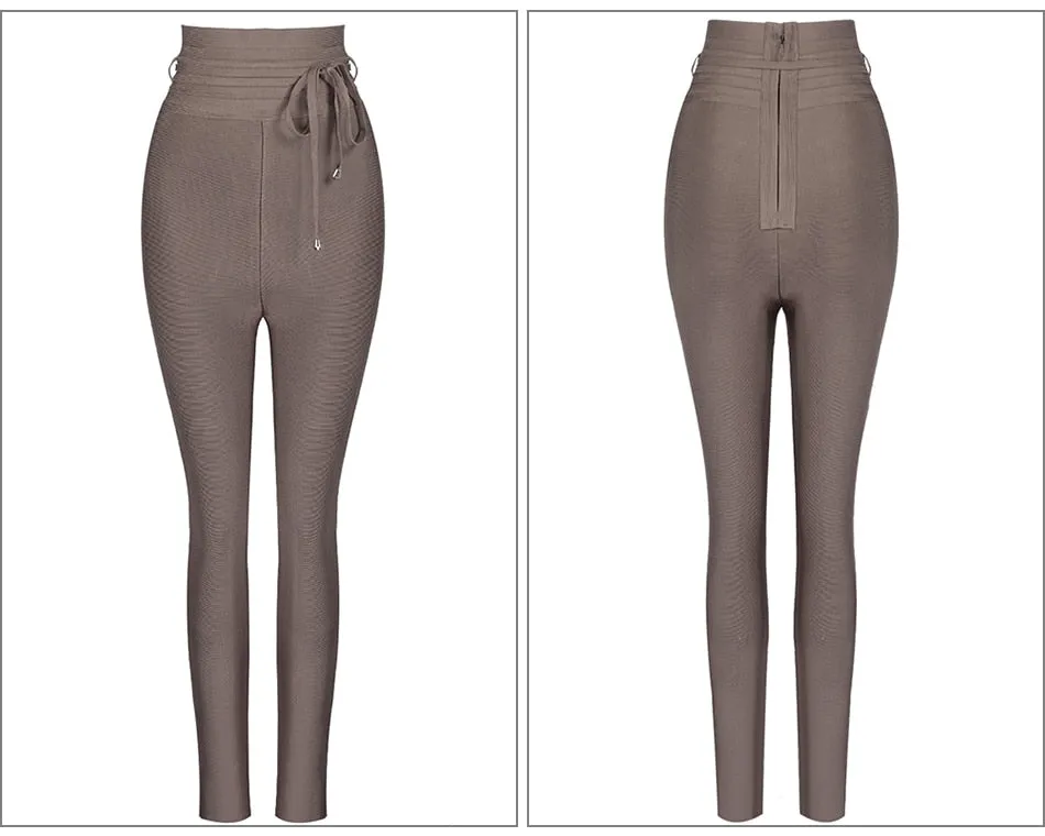 Johanna High Waist Tie Bandage Pants