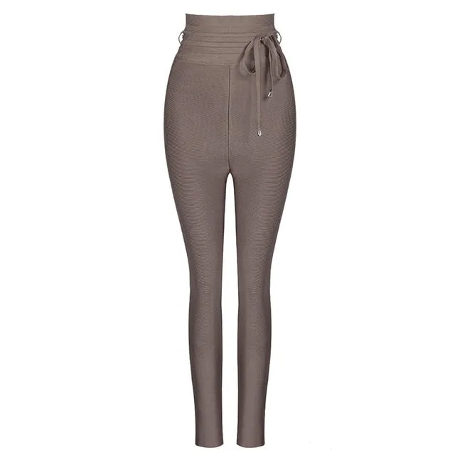 Johanna High Waist Tie Bandage Pants