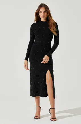 Kariana Embellished Cutout Midi Sweater Dress