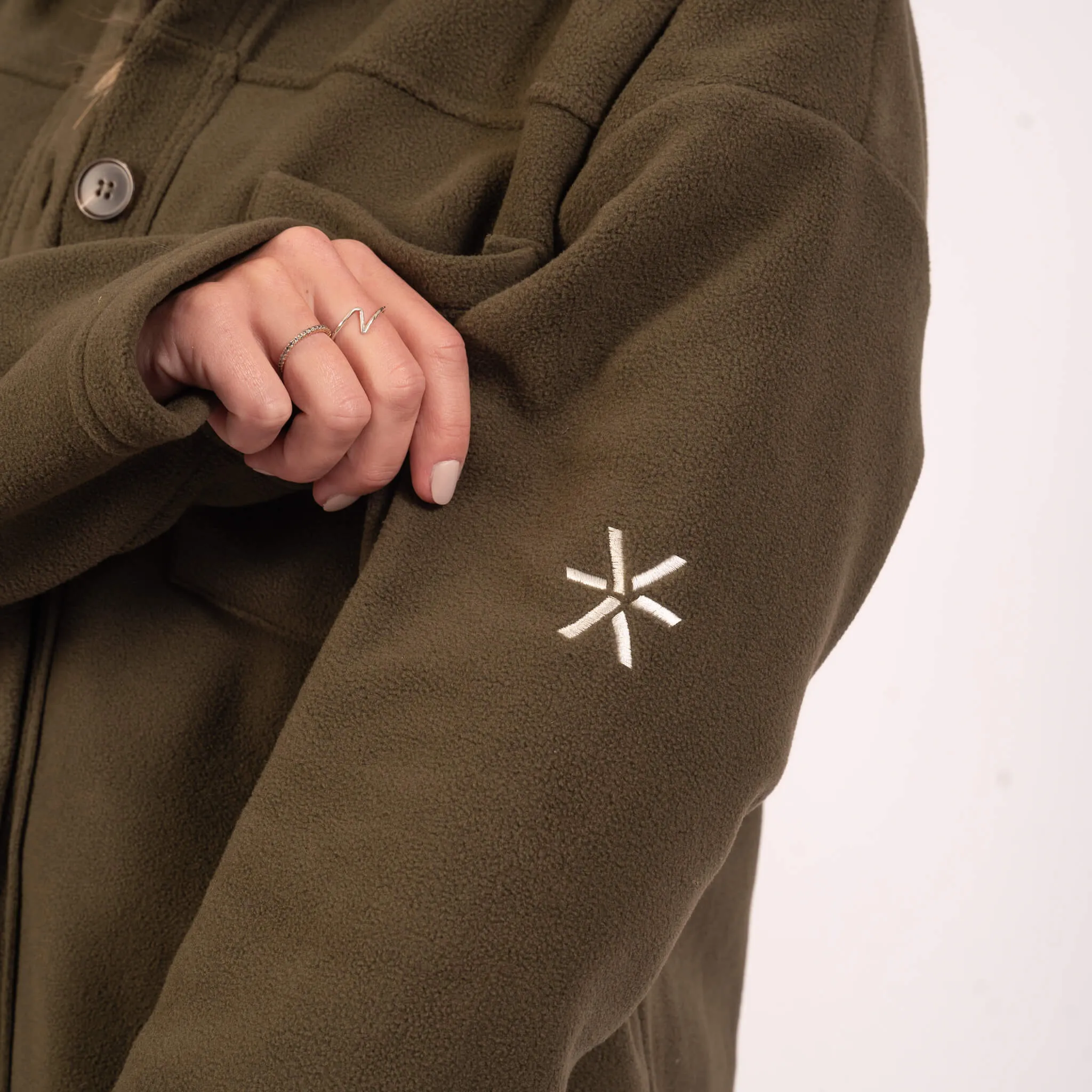 Khaki Fleece Shacket