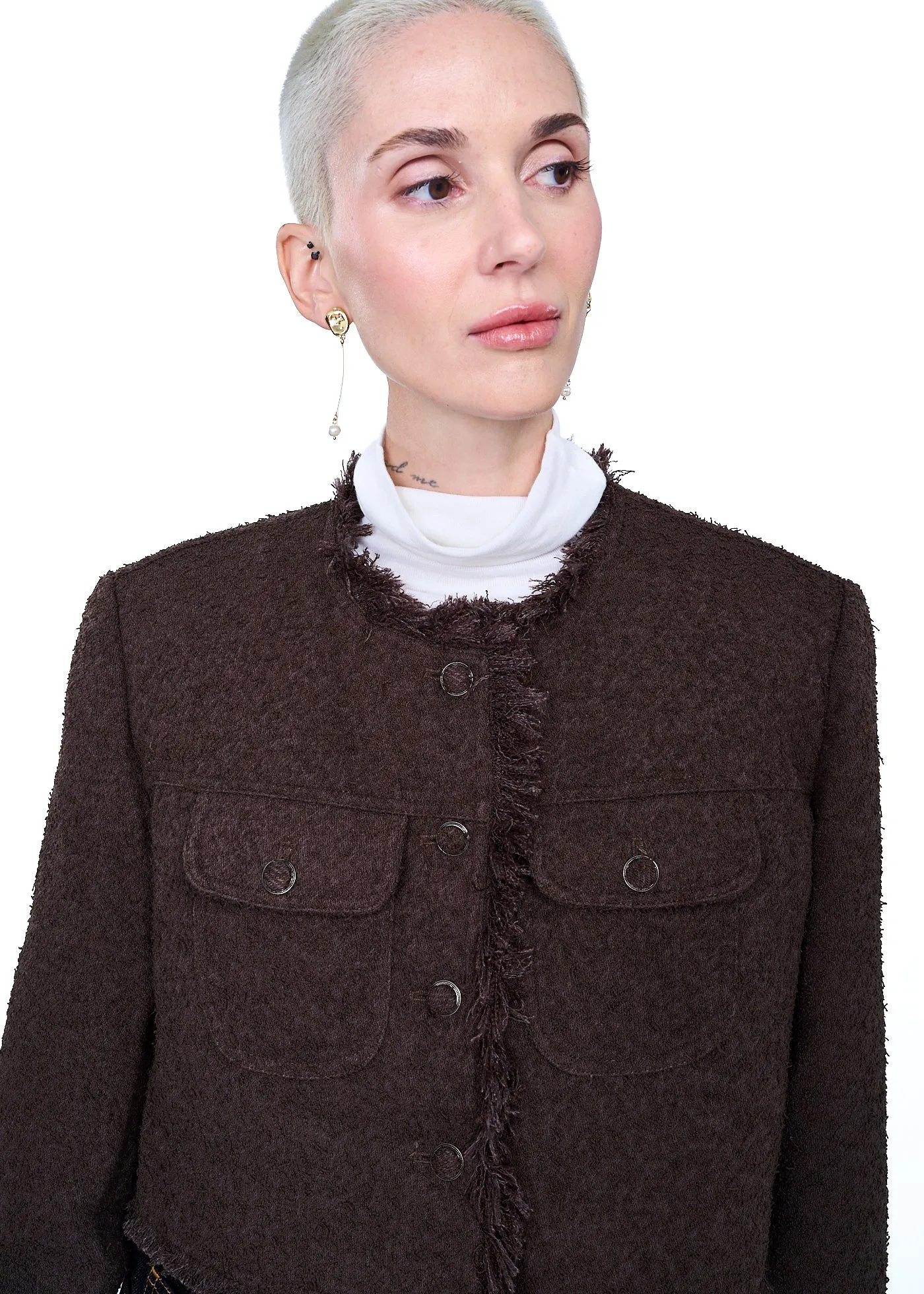 Klint Studio Tweed Collarless Jacket