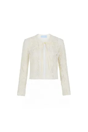 Lacen Cropped Long Sleeved Lace Jacket