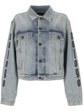 Light Blue Cropped Denim Jacket