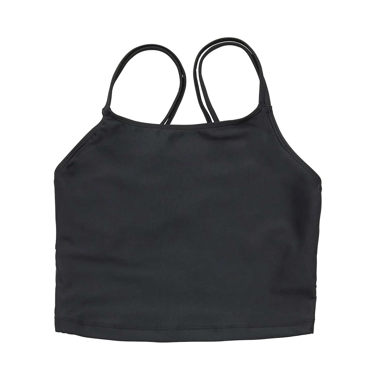 Lori: Mesh Twist Back Tank in Black