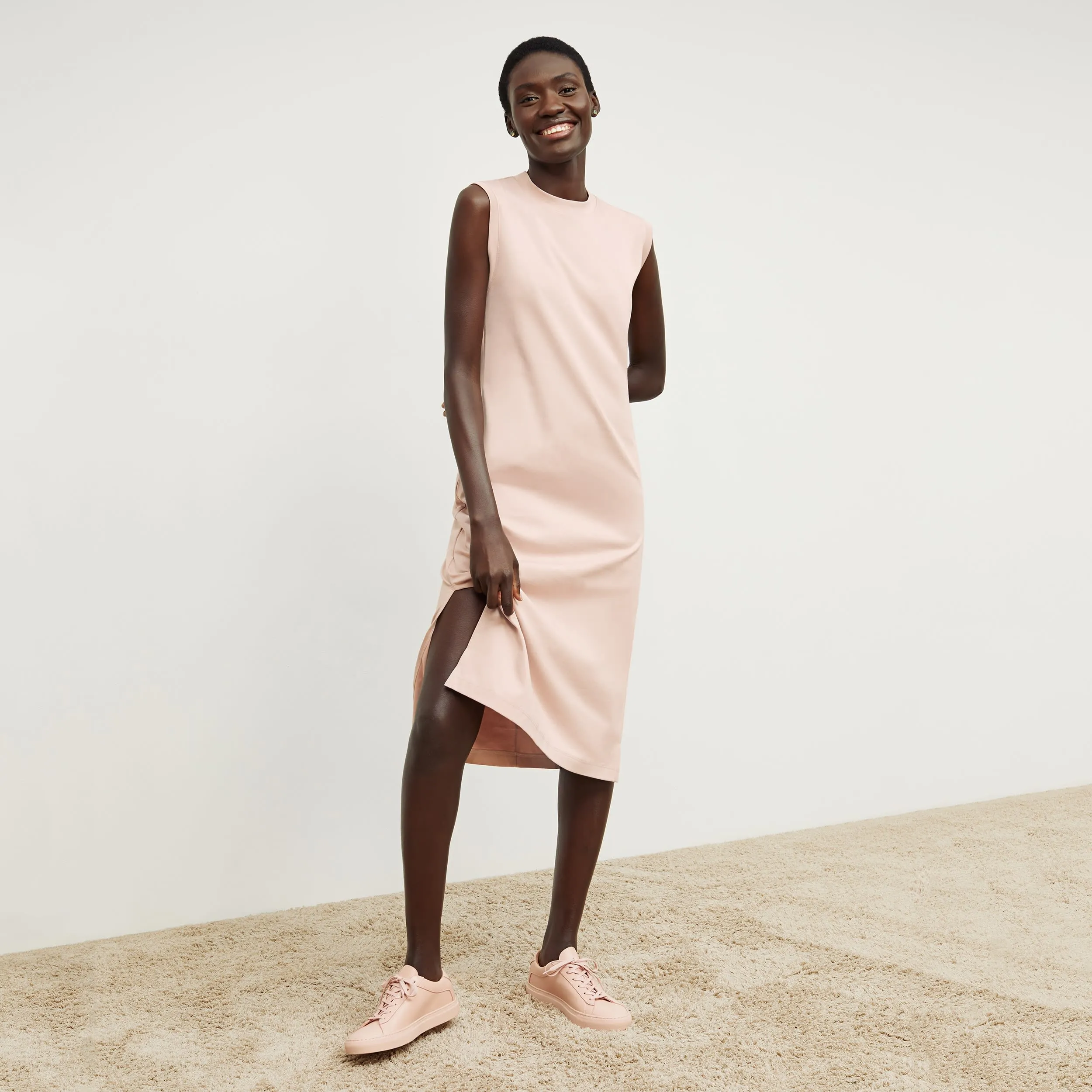 Lou Dress - Pima Cotton :: Dusty Pink