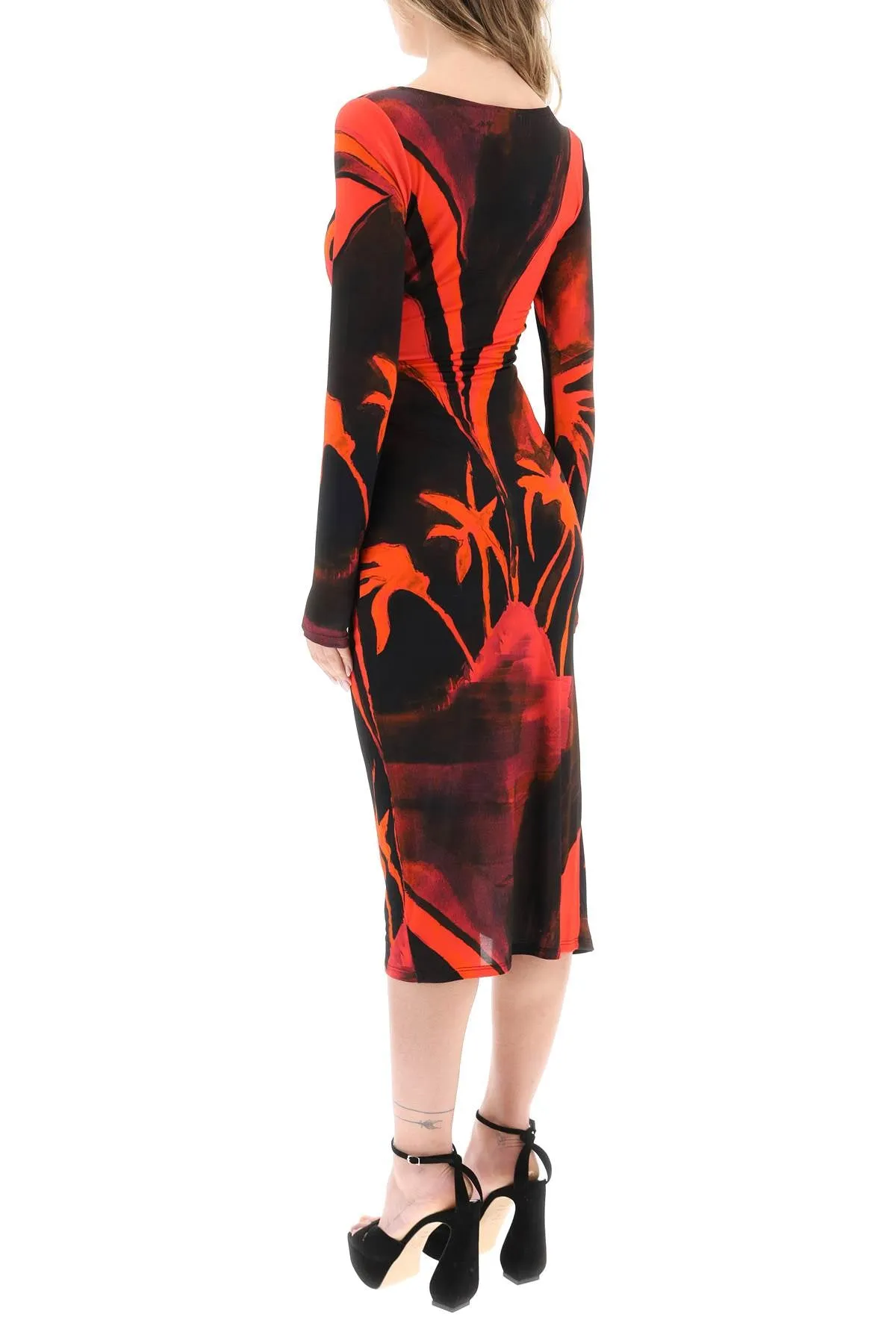 Louisa ballou 'summer solstice' jersey midi dress