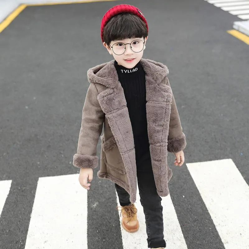 LovelyRLovely Boys' Suede Padded Trench Coat