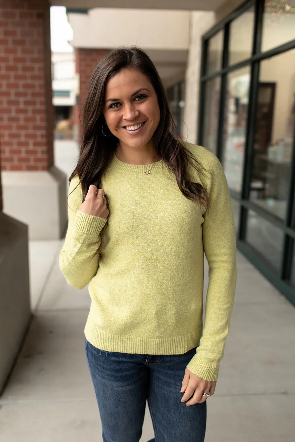 Lt Lime Basic Pullover Sweater (SM-XL)