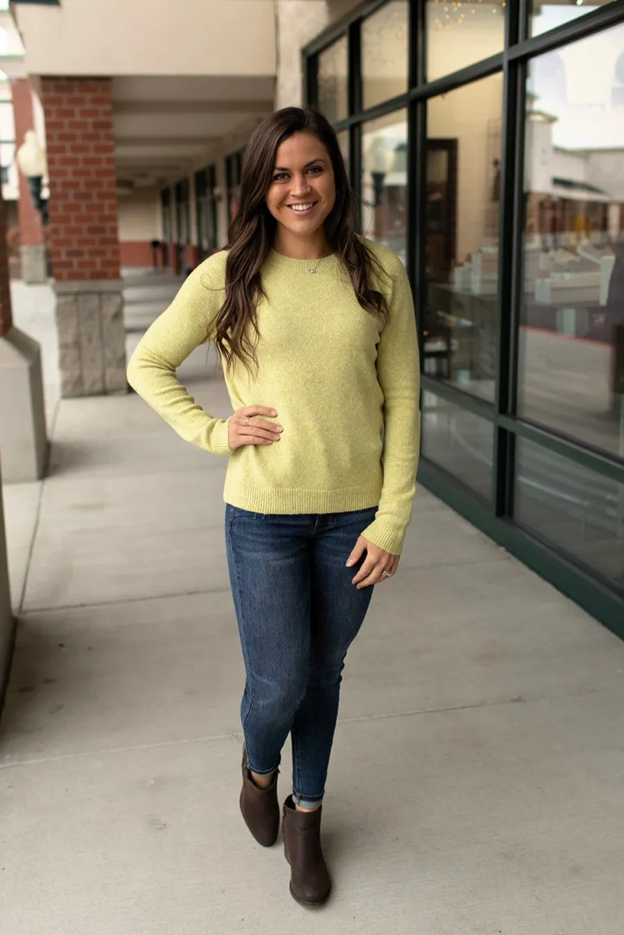 Lt Lime Basic Pullover Sweater (SM-XL)