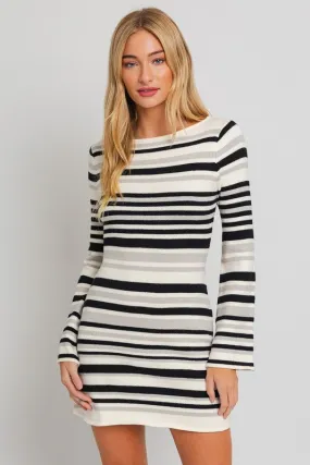 Mackenzie Boat Neck Bell Sleeve Sweater Dress