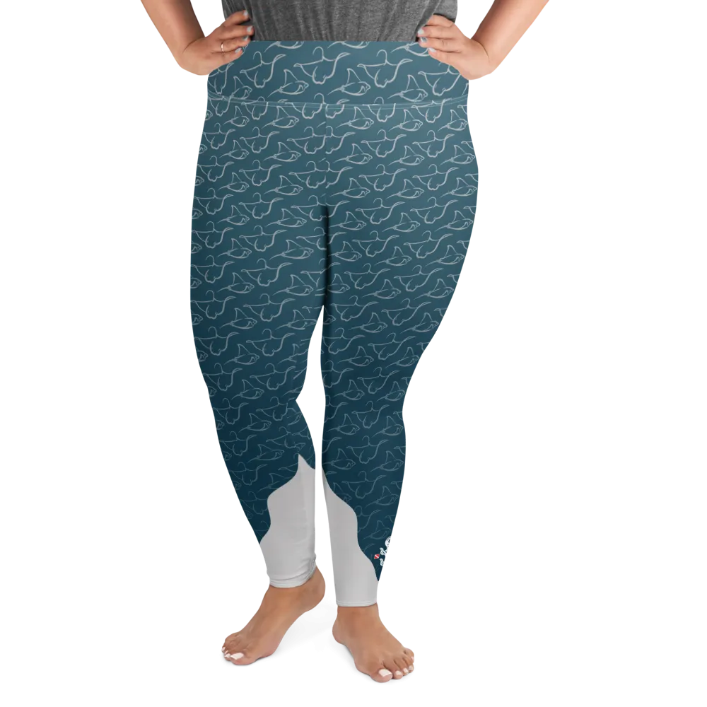 Magnificent Mantas Leggings Plus Size (Warehouse)