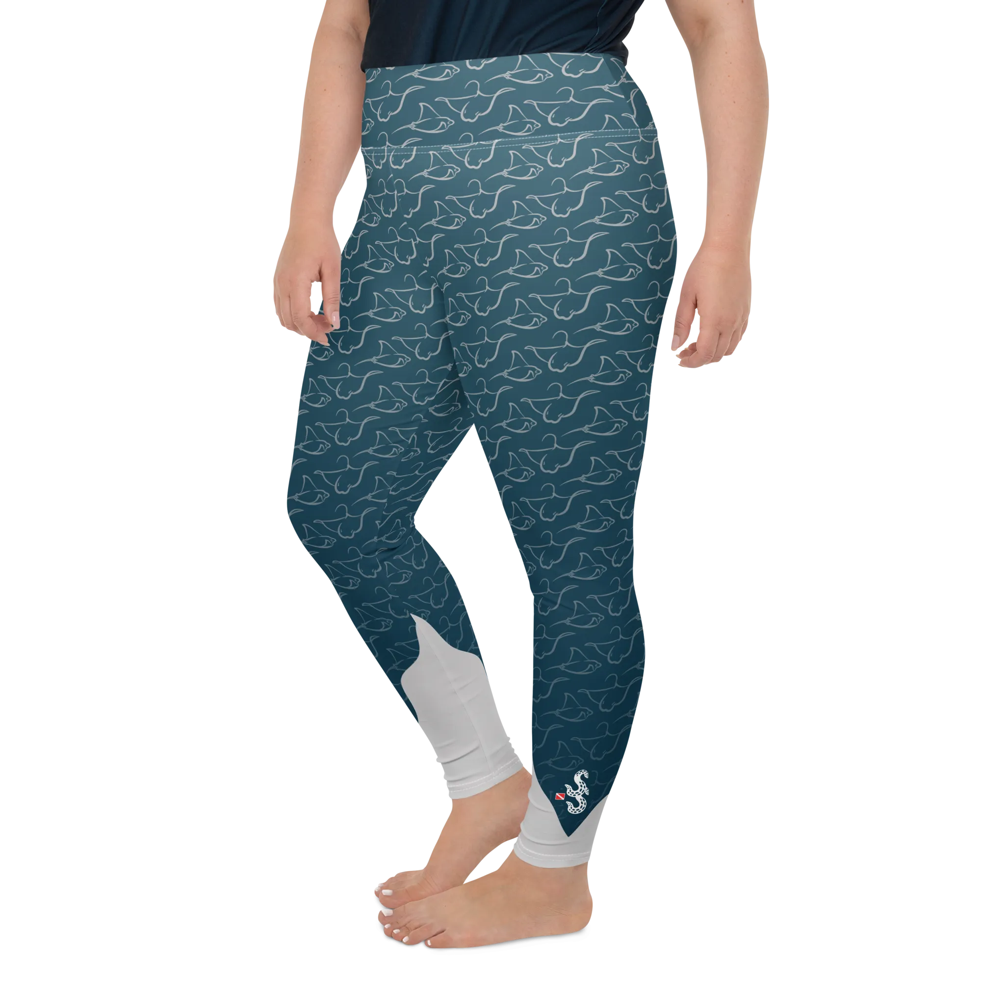 Magnificent Mantas Leggings Plus Size (Warehouse)