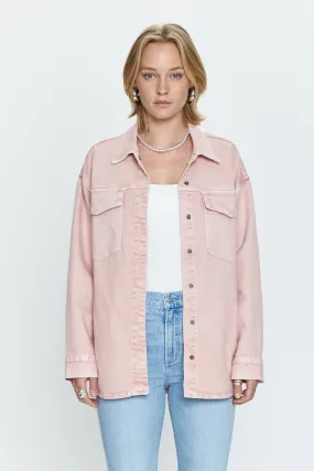 Mandy  Oversized Shacket - Mellow Rose Snow