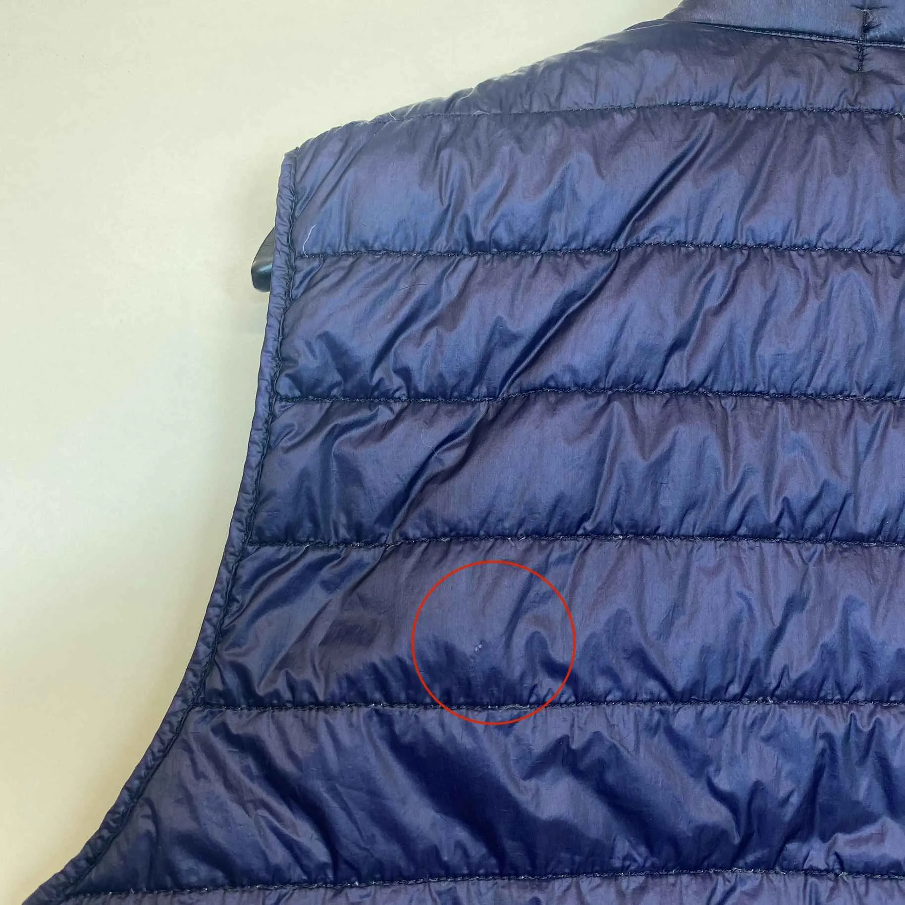 Men's Garment Dyed Down Gilet Navy Size M