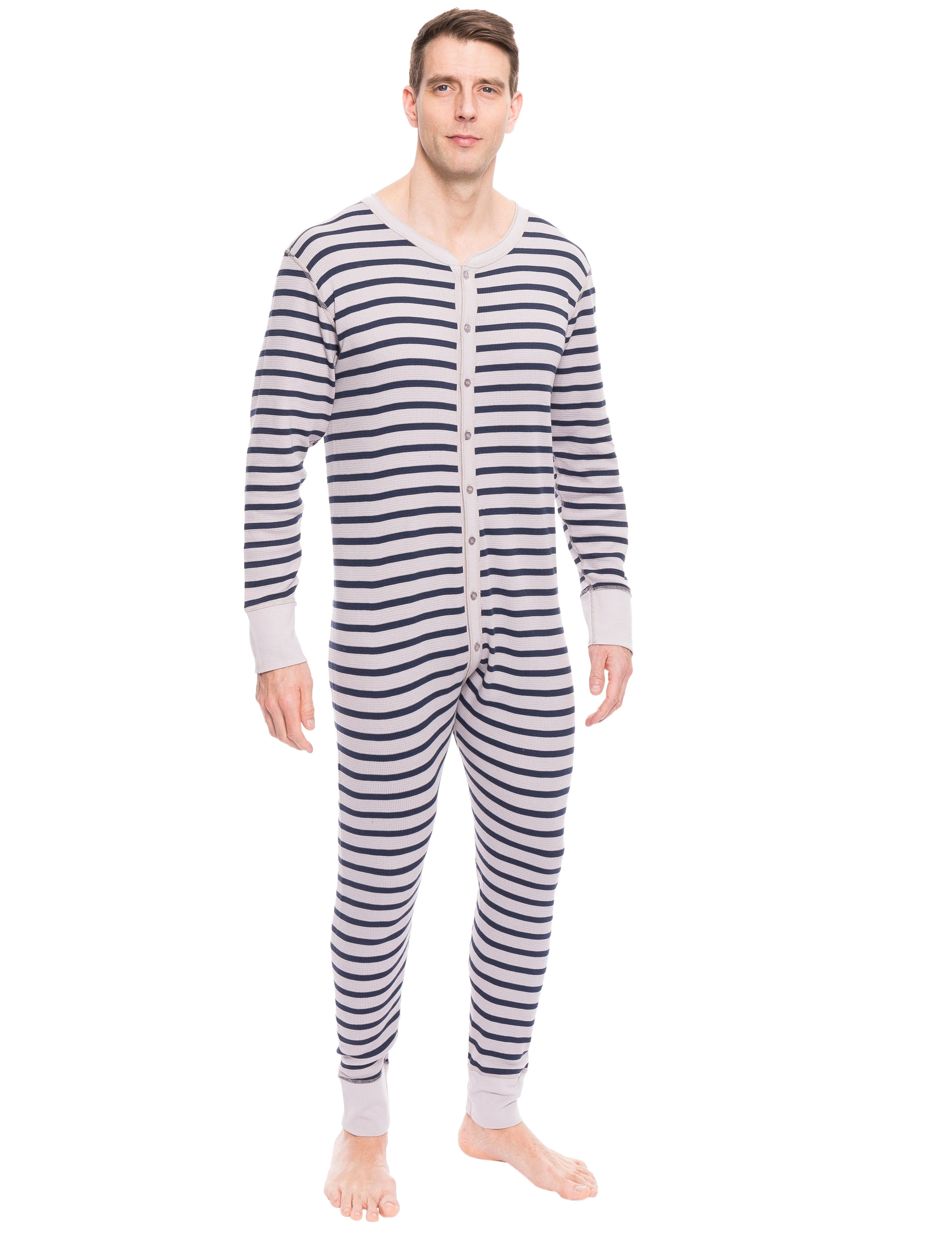 Men's Waffle Knit Thermal Union Suit