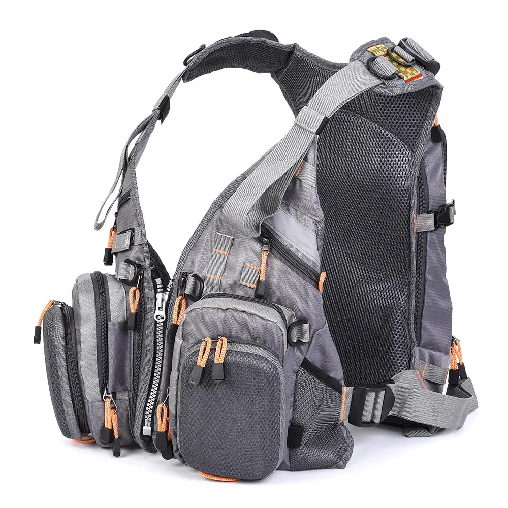 Mesh Fly Fishing Vest Multifunction Breathable Backpack Fishing Vest Fast Drying