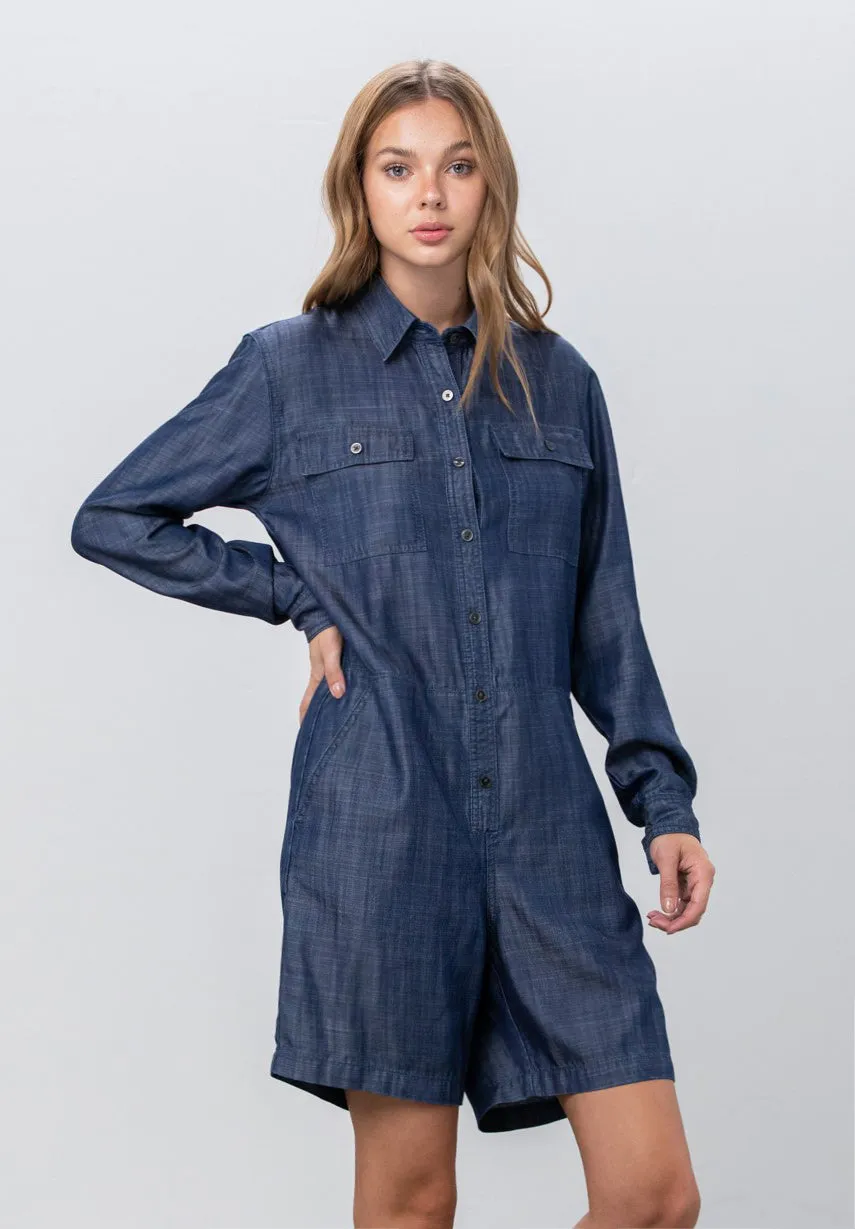 My Blue Bee Tencel Short Jumpsuit Romper