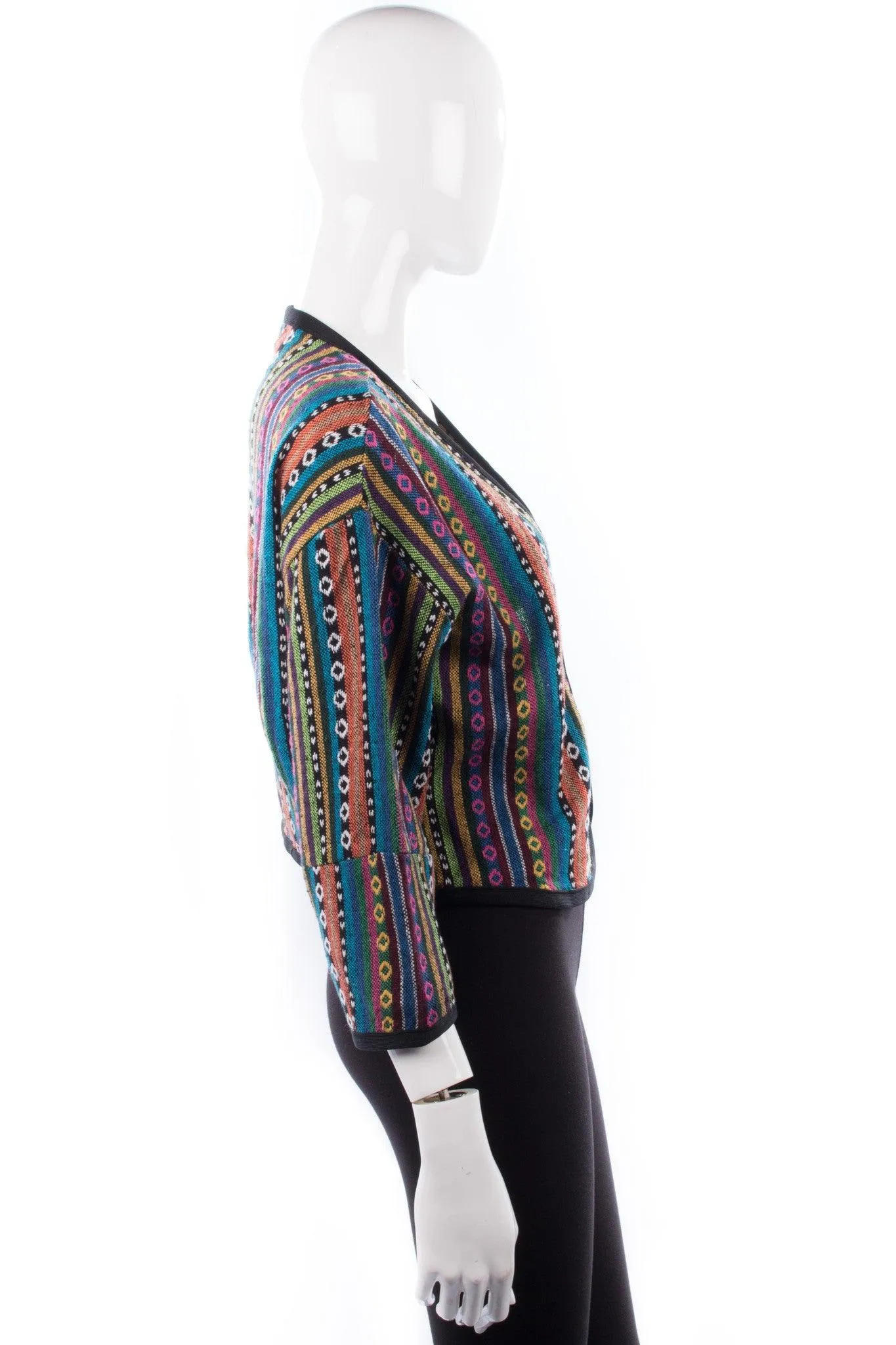 Naanaa Wang Multicoloured Woven Ethnic Top Cotton Est Size 12/14