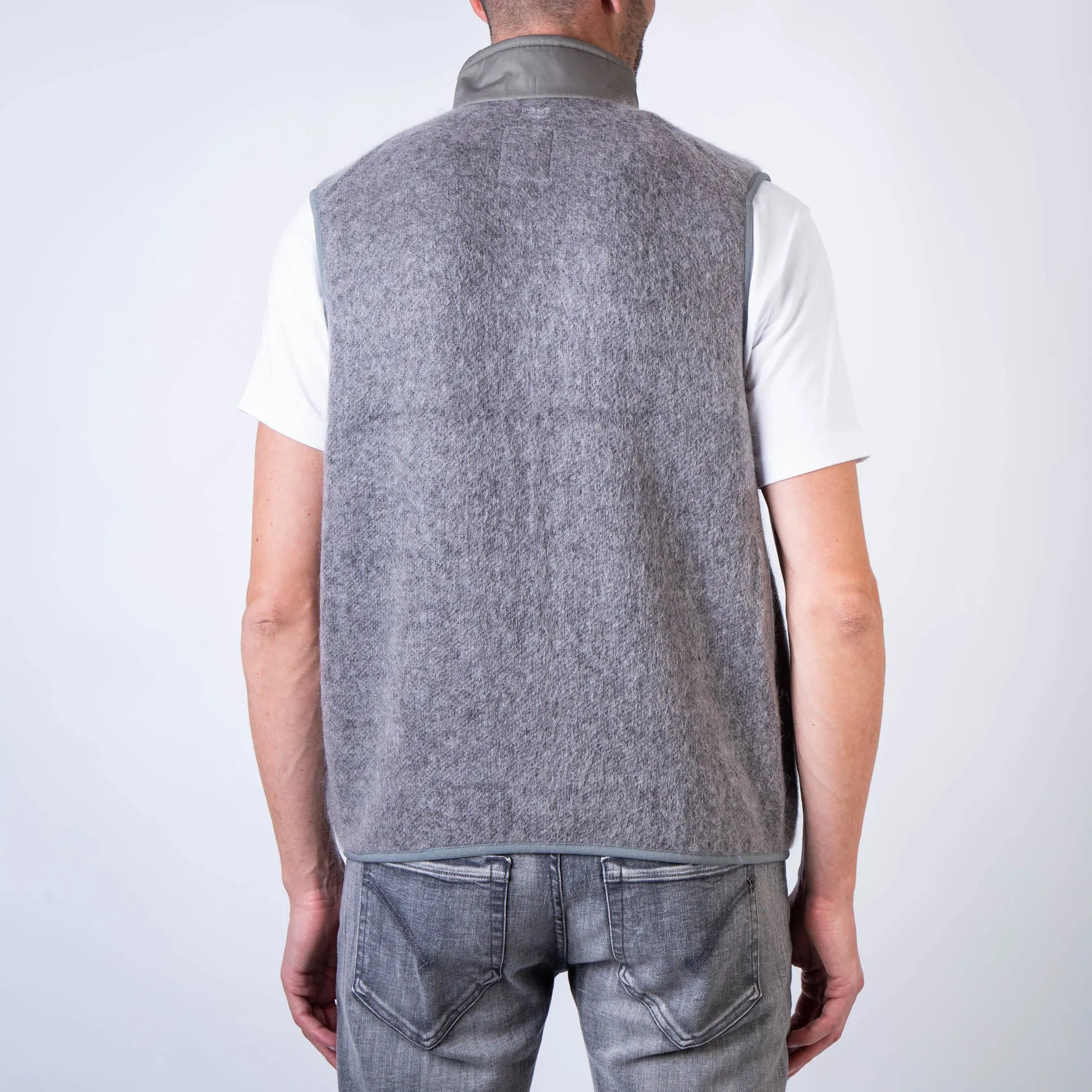 NANAMICA GILET S24FN030E HEATHER GRAY