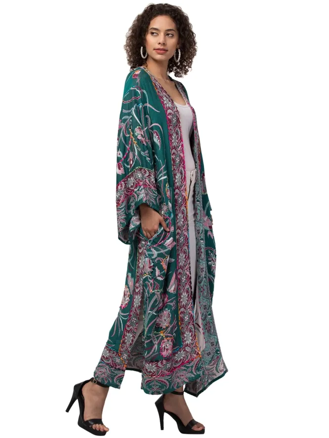 Ocean Winds Thick Stitch Kimono Jacket