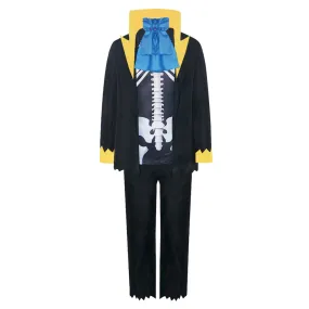 One Piece Blueno Black Suit Party Carnival Halloween Cosplay Costume