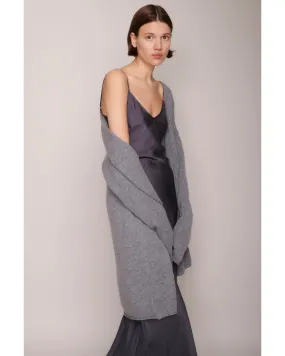 Organic by John Patrick Sadie Open Cardigan Grey Melange Cashmere