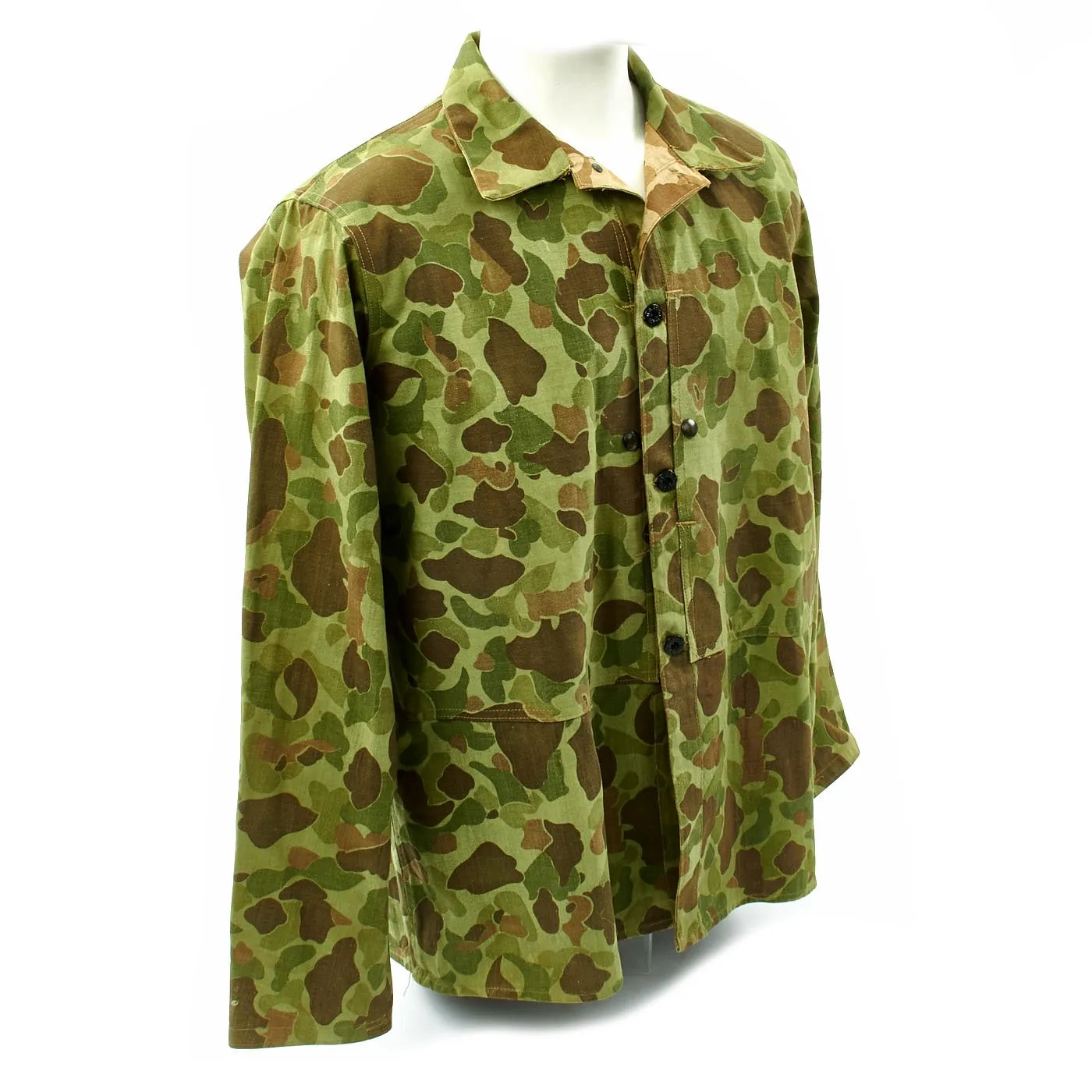 Original U.S. WWII USMC P44 Camouflage Pattern 1944 Utility Coat - Size 40