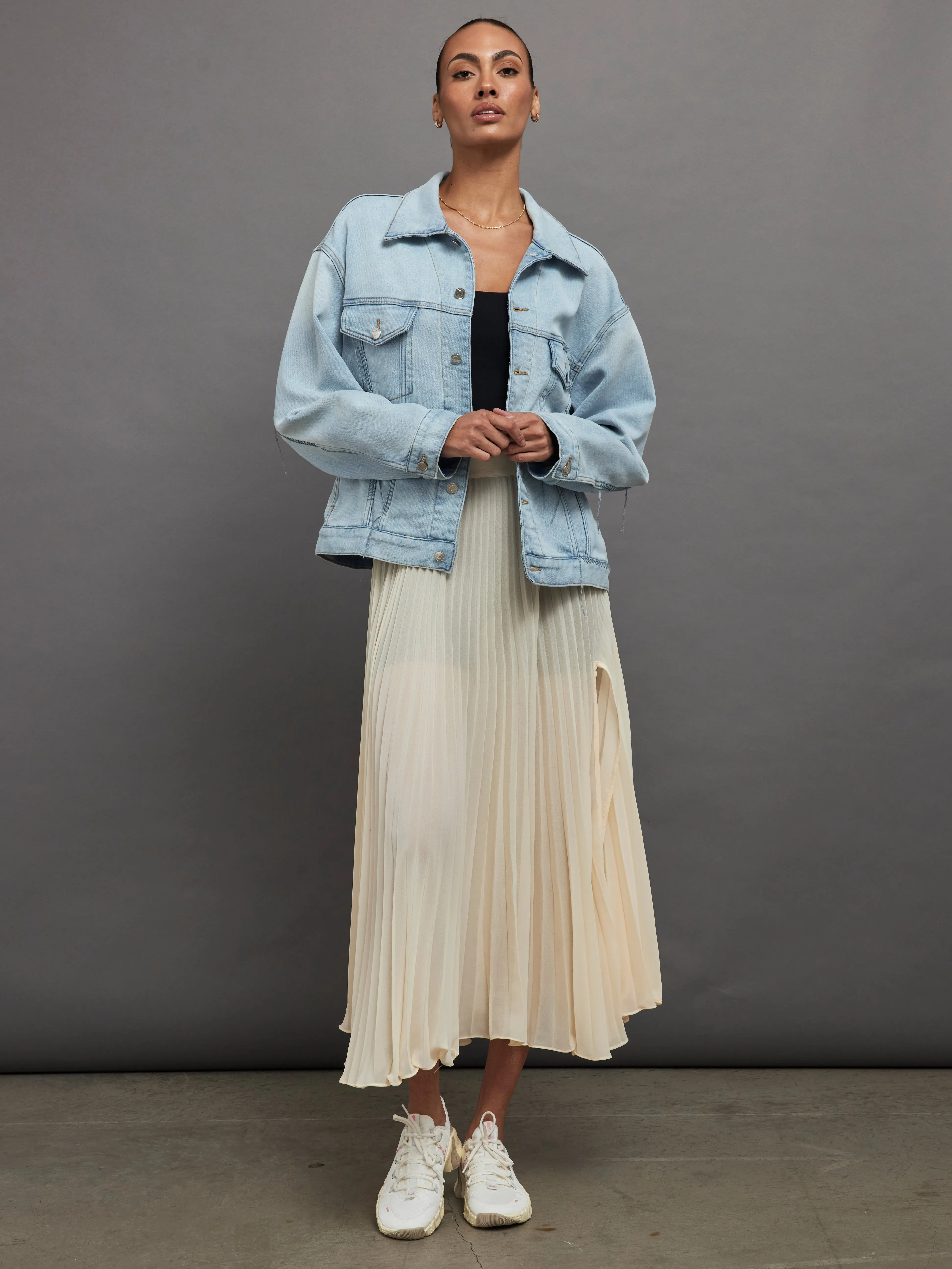 Oversized Denim Jacket - Denim Blue