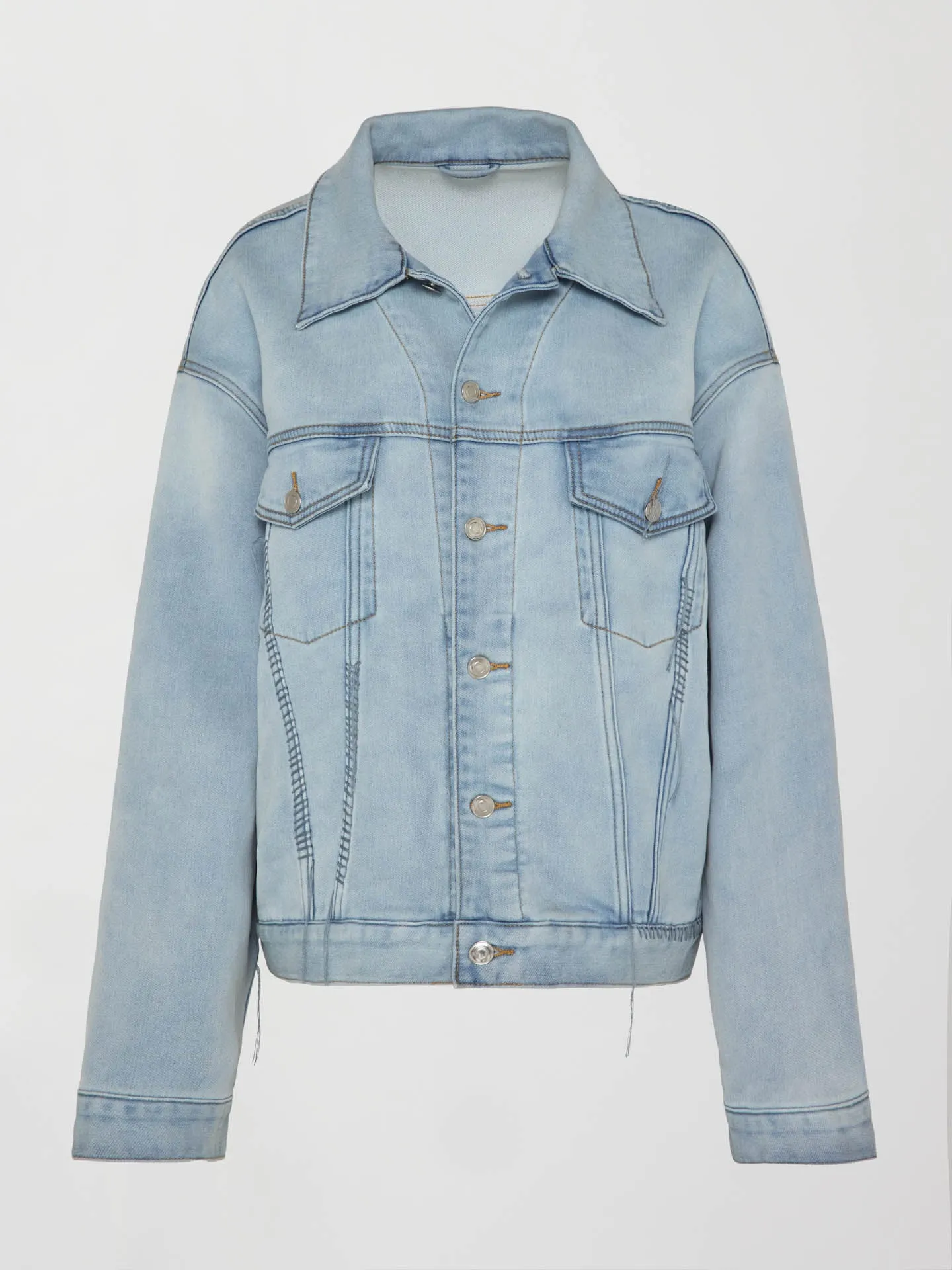 Oversized Denim Jacket - Denim Blue