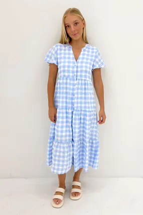 Owen Midi Dress Blue Gingham