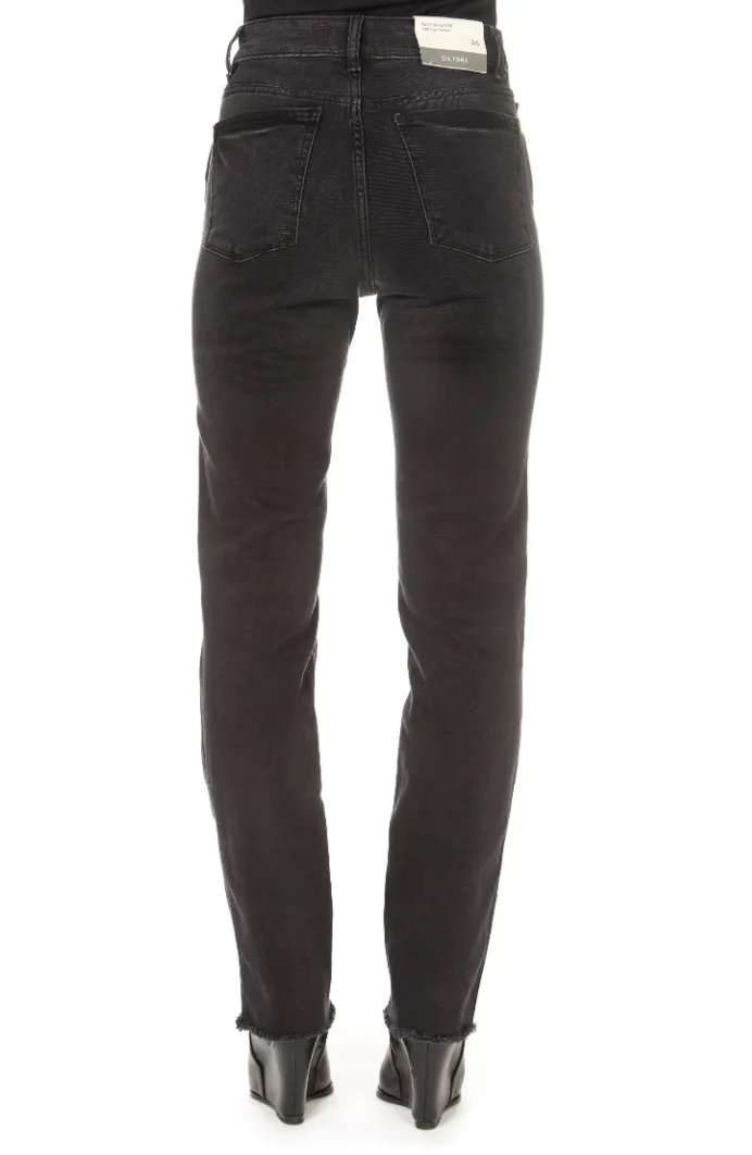 'Patti' Corvus Black High Rise Cropped Jeans