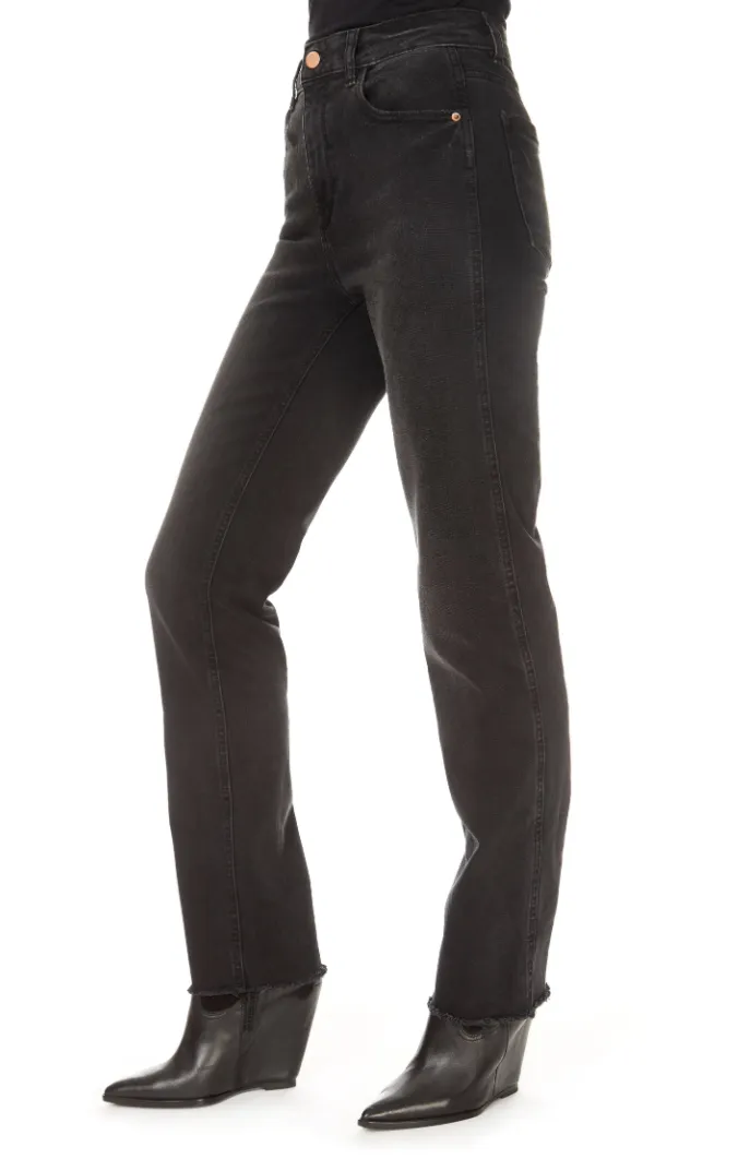 'Patti' Corvus Black High Rise Cropped Jeans