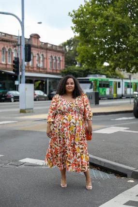 Phoenix Dress - Beige Floral