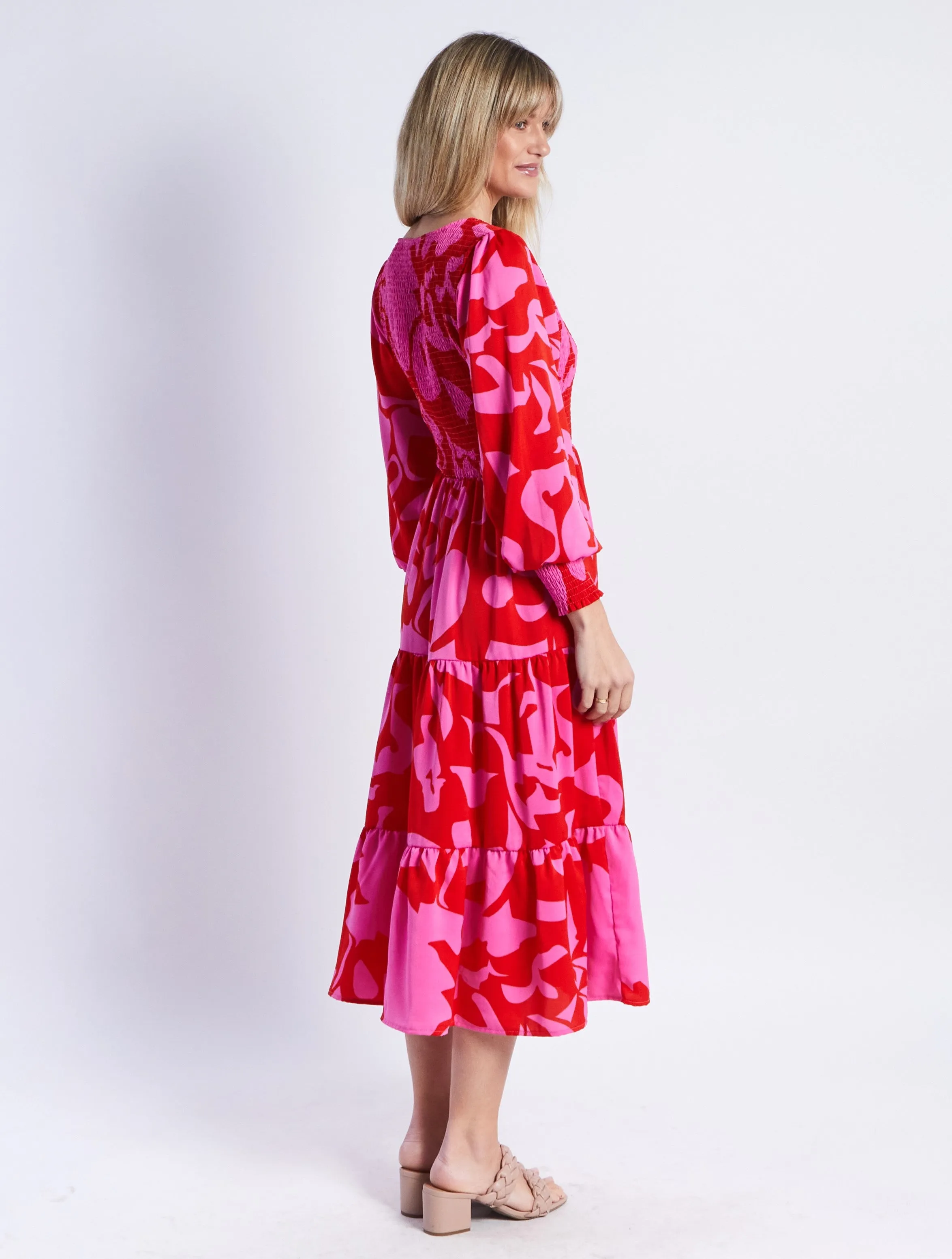 Phoenix Dress - Red Floral