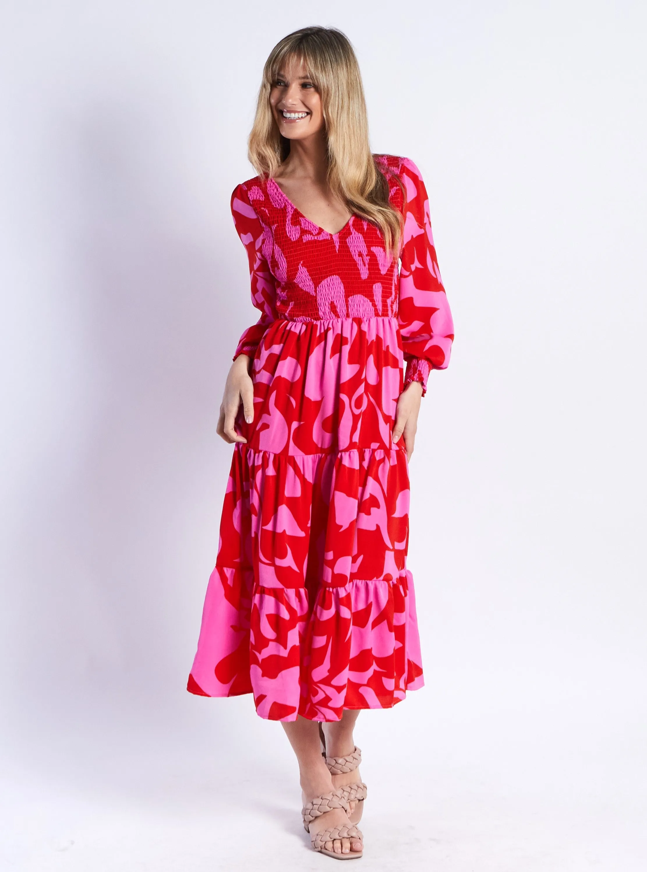 Phoenix Dress - Red Floral