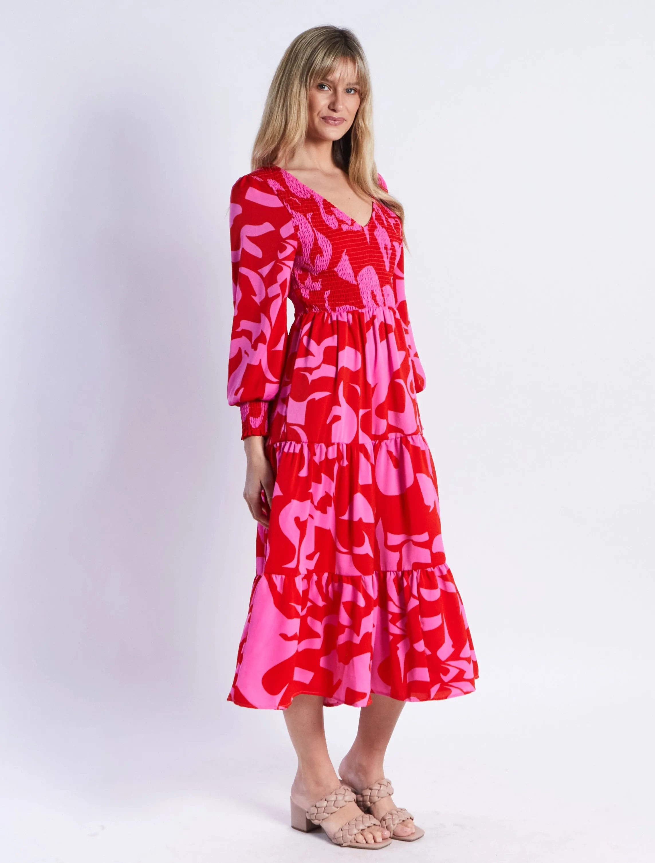 Phoenix Dress - Red Floral