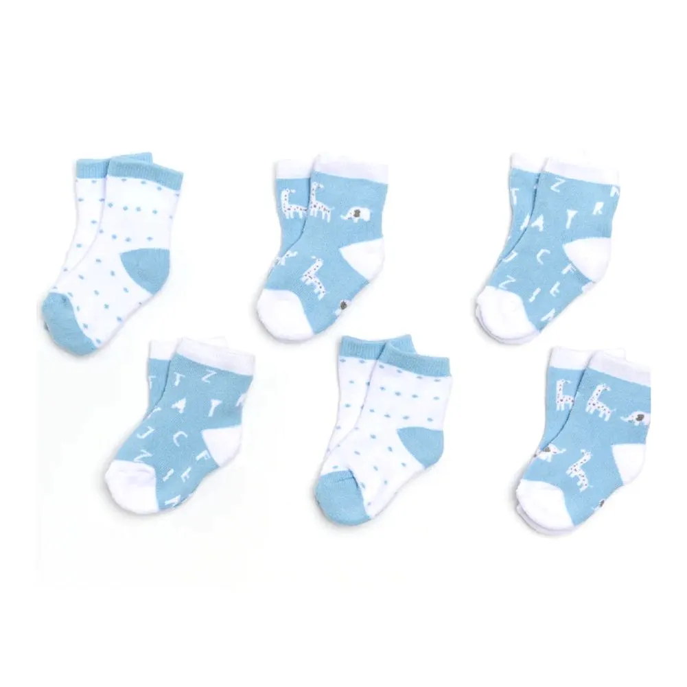 Piccolo Bambino 6-Piece Woven Knit Socks Gift Box