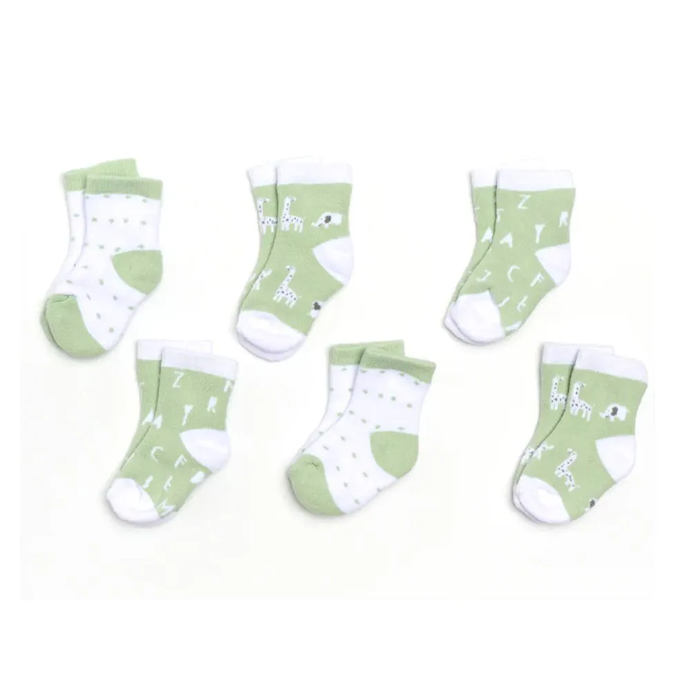 Piccolo Bambino 6-Piece Woven Knit Socks Gift Box