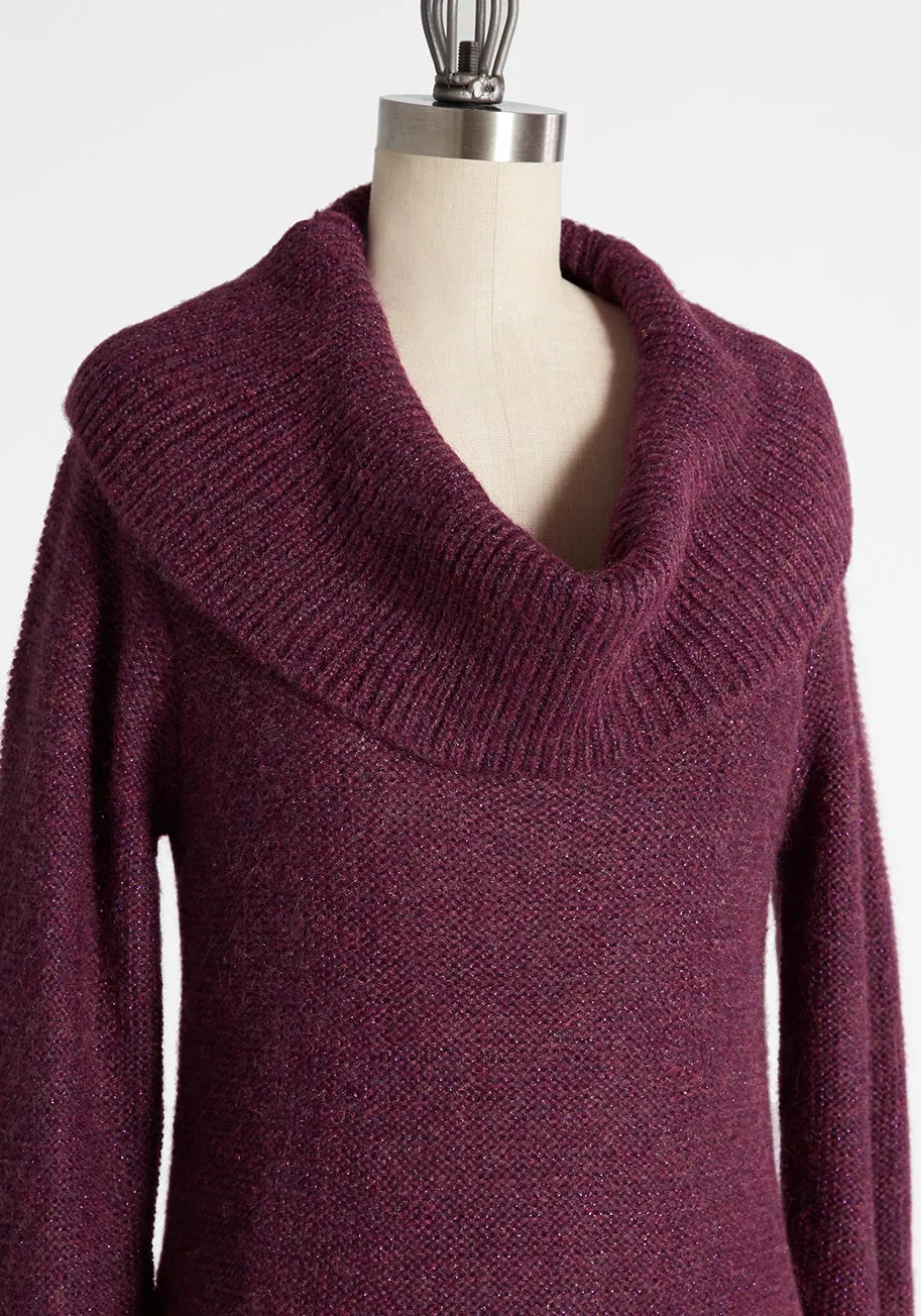 Playing It Cowl Tunic Sweater