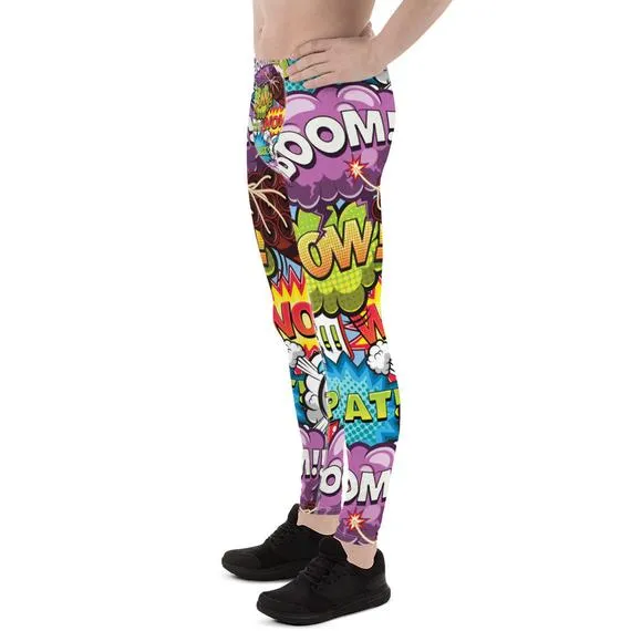 Pop Art Comic Book Men's Leggings