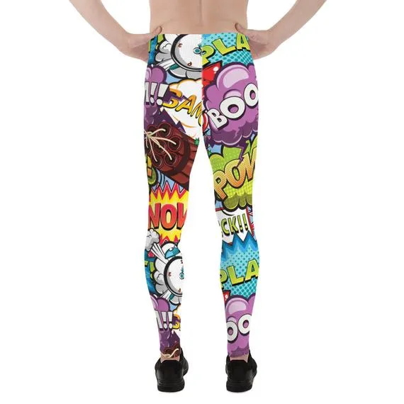 Pop Art Comic Book Men's Leggings