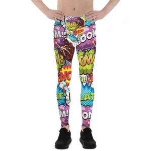 Pop Art Comic Book Men's Leggings