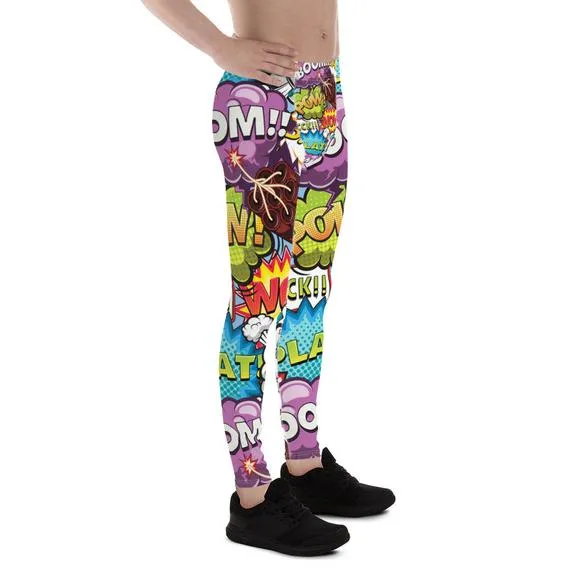 Pop Art Comic Book Men's Leggings