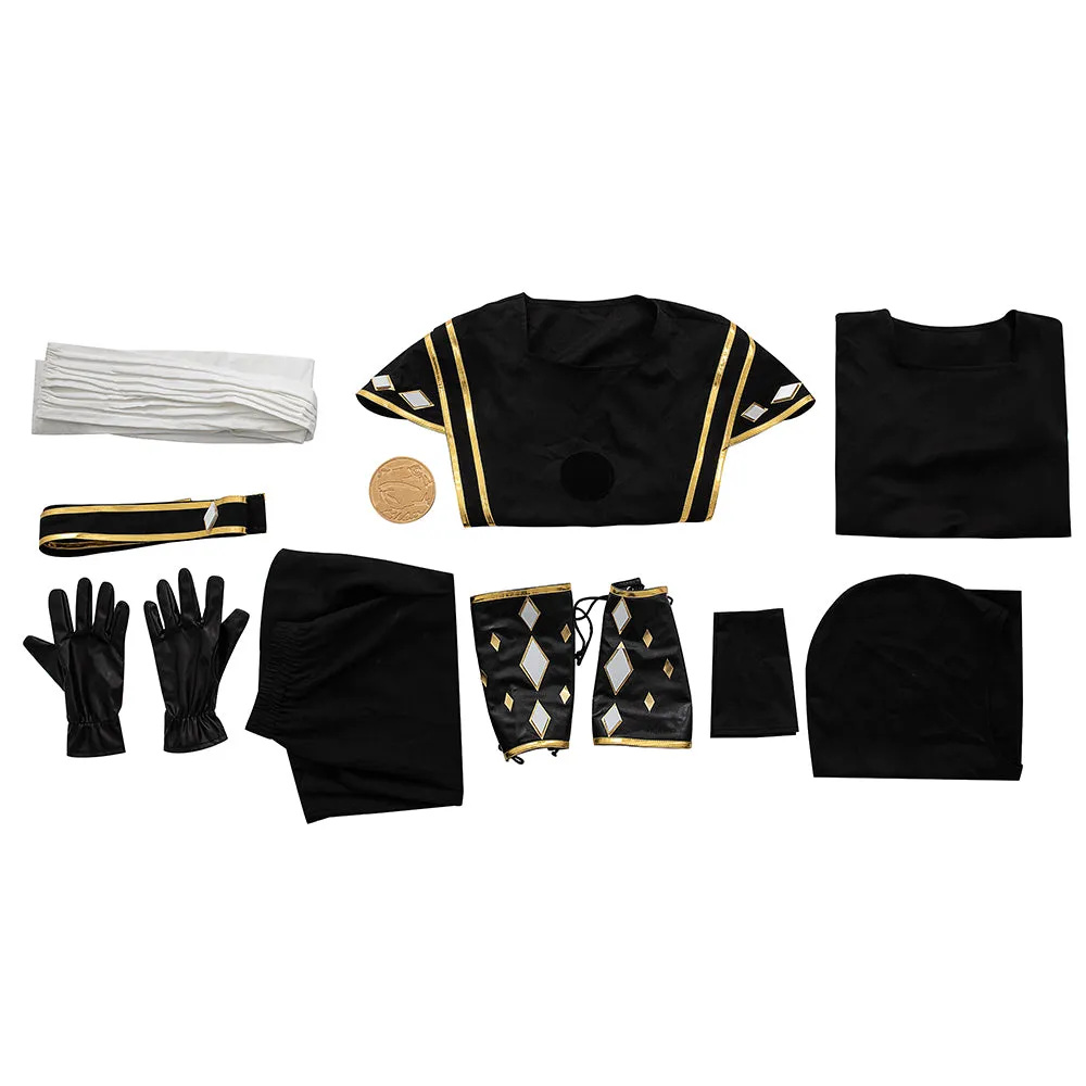 Power Rangers Black Ninja Ranger Black Ninjetti Ranger Cosplay Costume