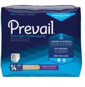 Prevail Underwear For Men X-Large 48" - 64", Overnight Absorbency