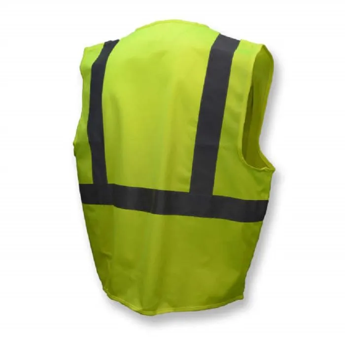 Radians SV2ZGS Economy Type R Class 2 Solid Material Safety Vest with Zipper, Hi-Vis Yellow, X-Large, 1 Each