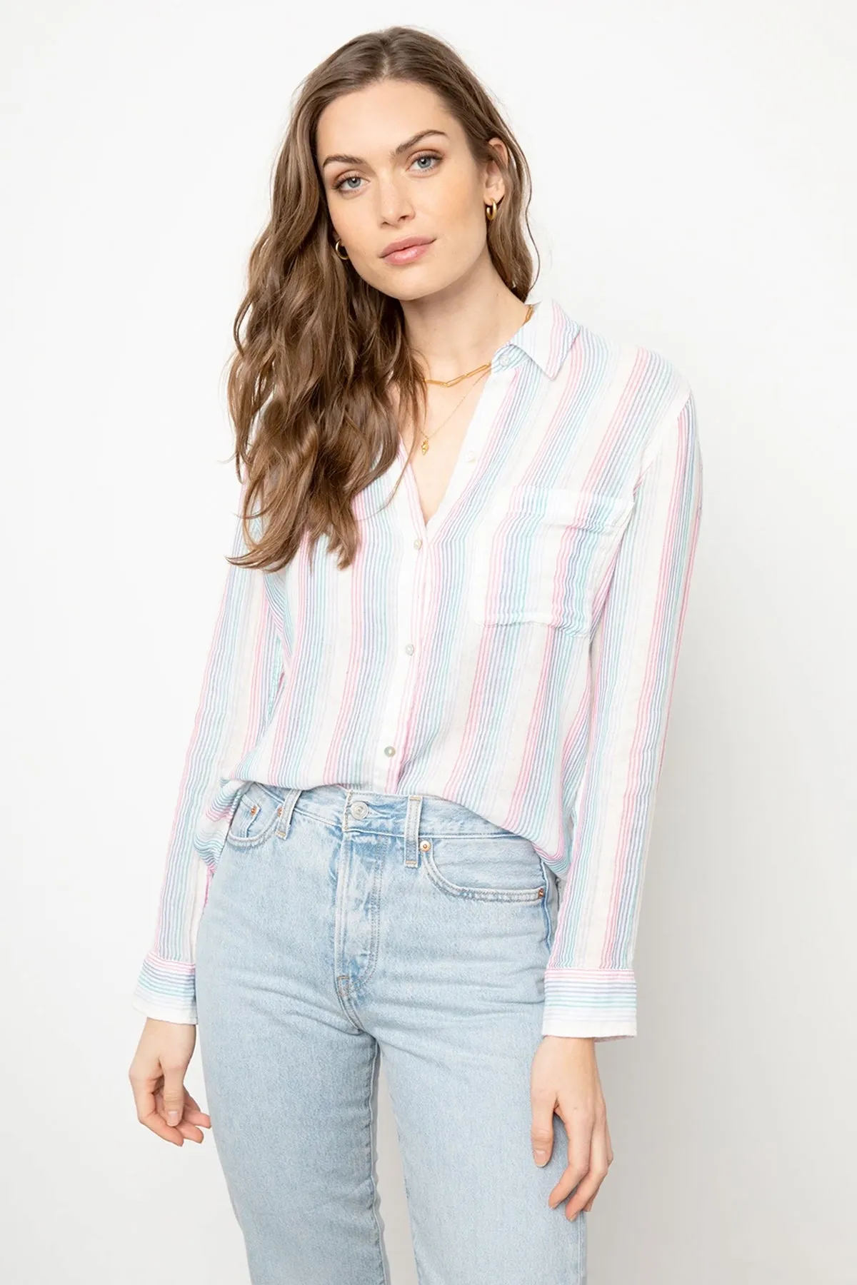 Rails - Ellis Button-Down Shirt in Iris Stripe