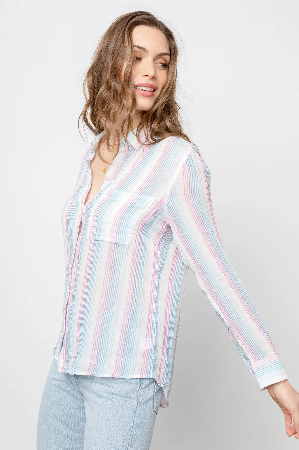 Rails - Ellis Button-Down Shirt in Iris Stripe