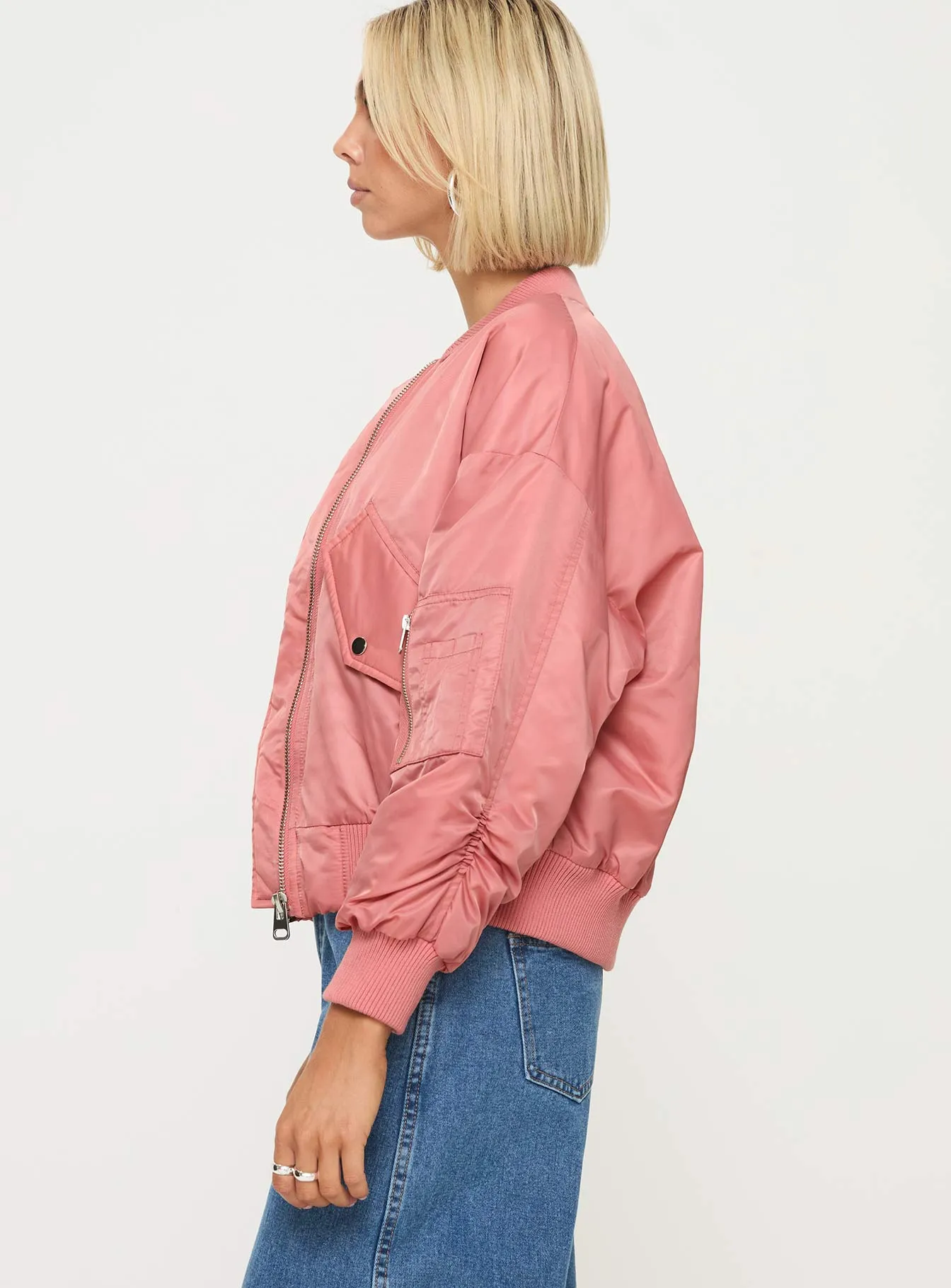 Regarn Bomber Jacket Dusted Rose