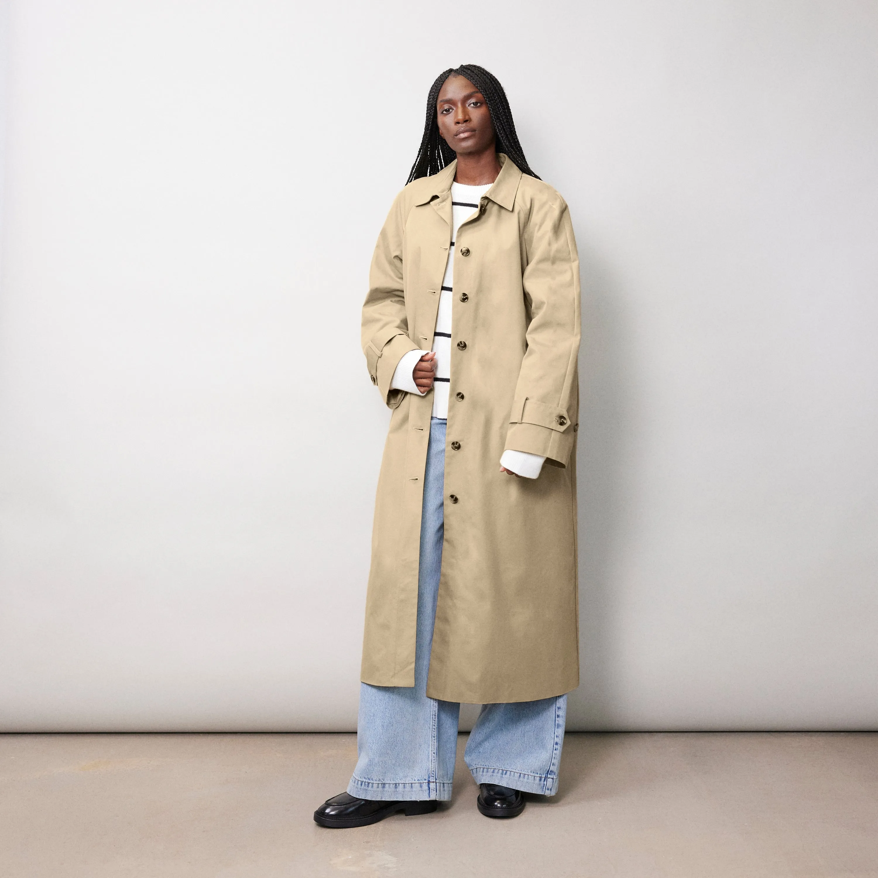 Relaxed Single Breast Trench Coat